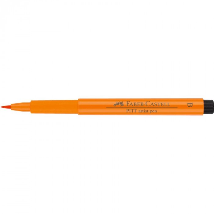 India ink Pitt Artist Pen B orange glaze